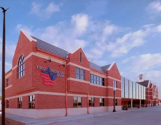 First American Bank corporate building exterior, completed by Geddes-Armstrong Construction
